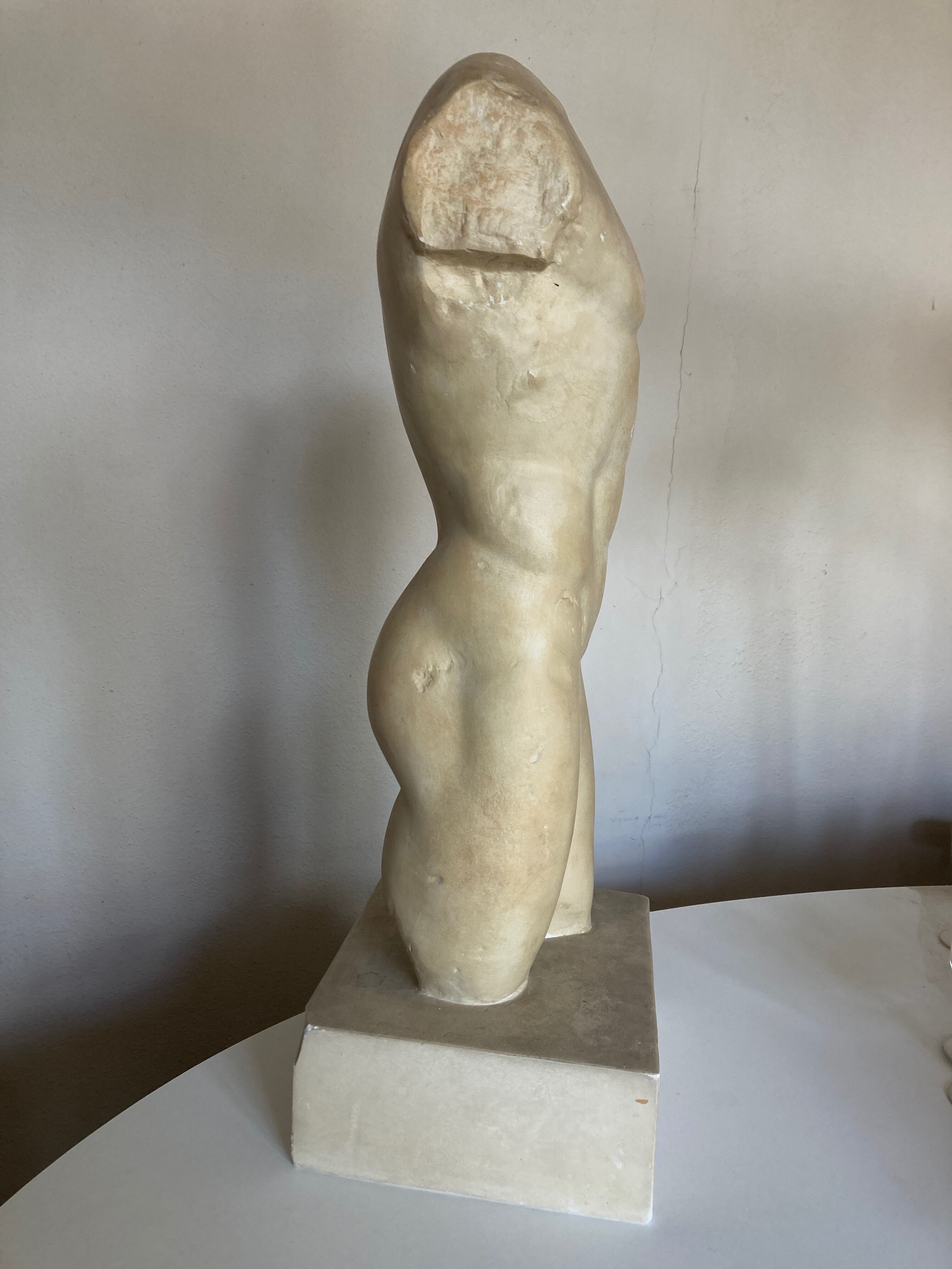 Buste d'Héraclès nu en plâtre XXXL Le Louvre