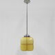 Art Deco hanging lamp with square glass shade