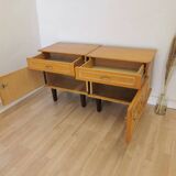 Mid-Century Modern Nightstands: 1970s Krasoprema, Yugoslavia (Set of 2)