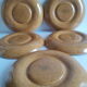 Lot de 5 assiettes à compartiments en gres Longchamp vintage