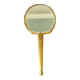 Miroir a main biseauté de taille moyenne art deco