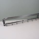 Wall-mounted coat rack Bauhaus / Art Deco in chrome metal, 1920s