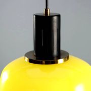Vintage metal and glass pendant light design Italy 1960s