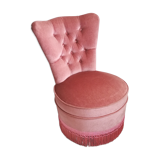 Fauteuil crapaud rose poudré