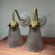 Pair of swan neck wall lights