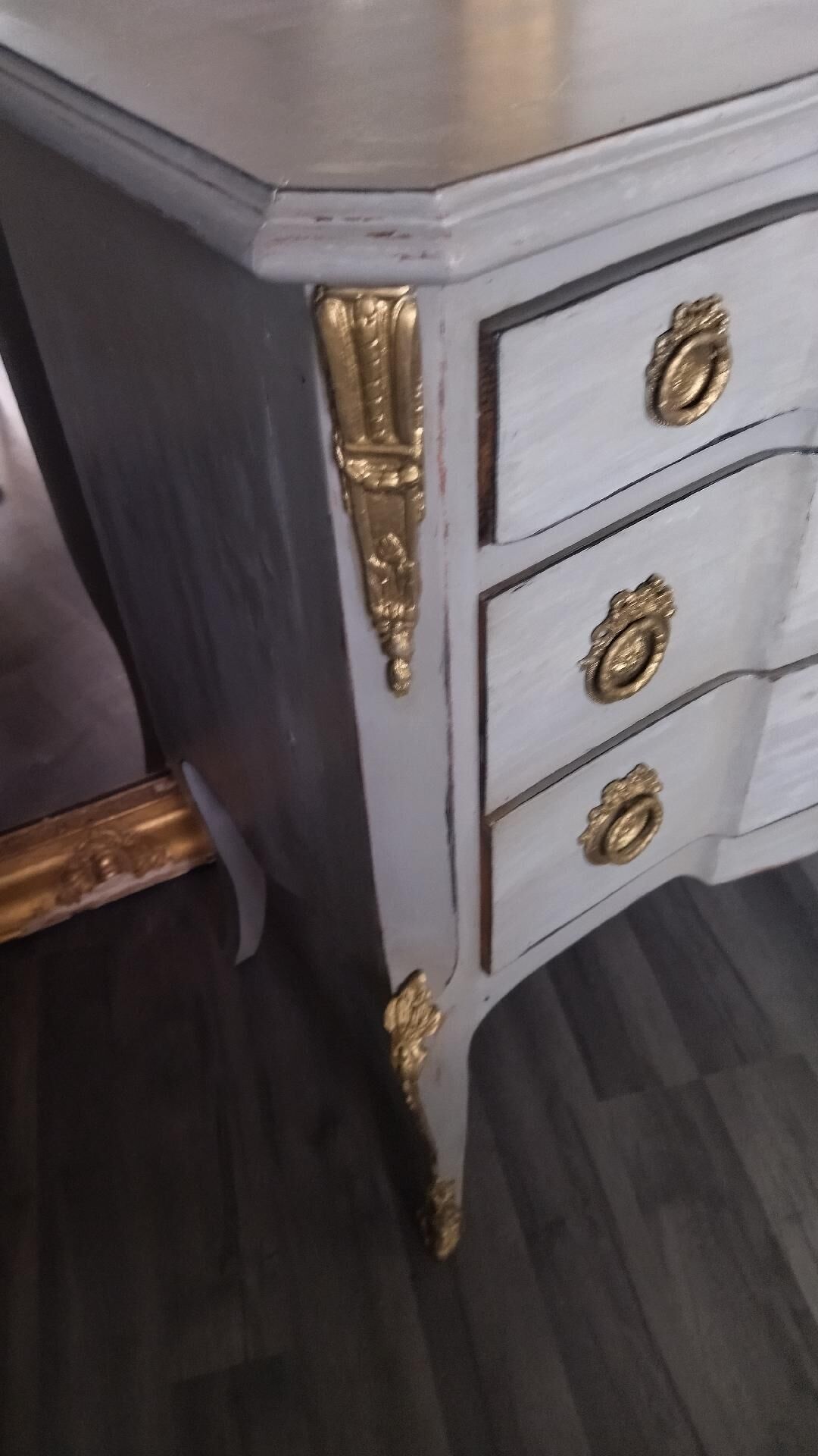 Louis Philippe style patinated chest of drawers