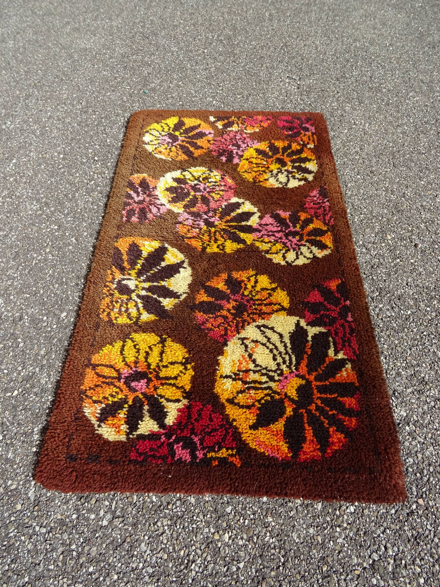 Vintage Wool Carpet Space Age 70s