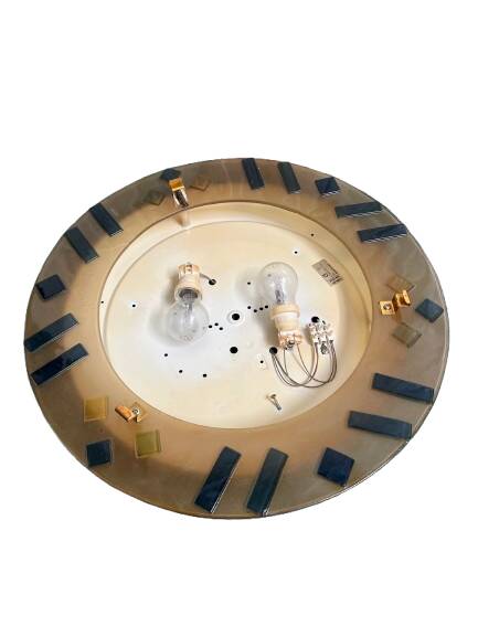 Wall/ceiling light in colored glass