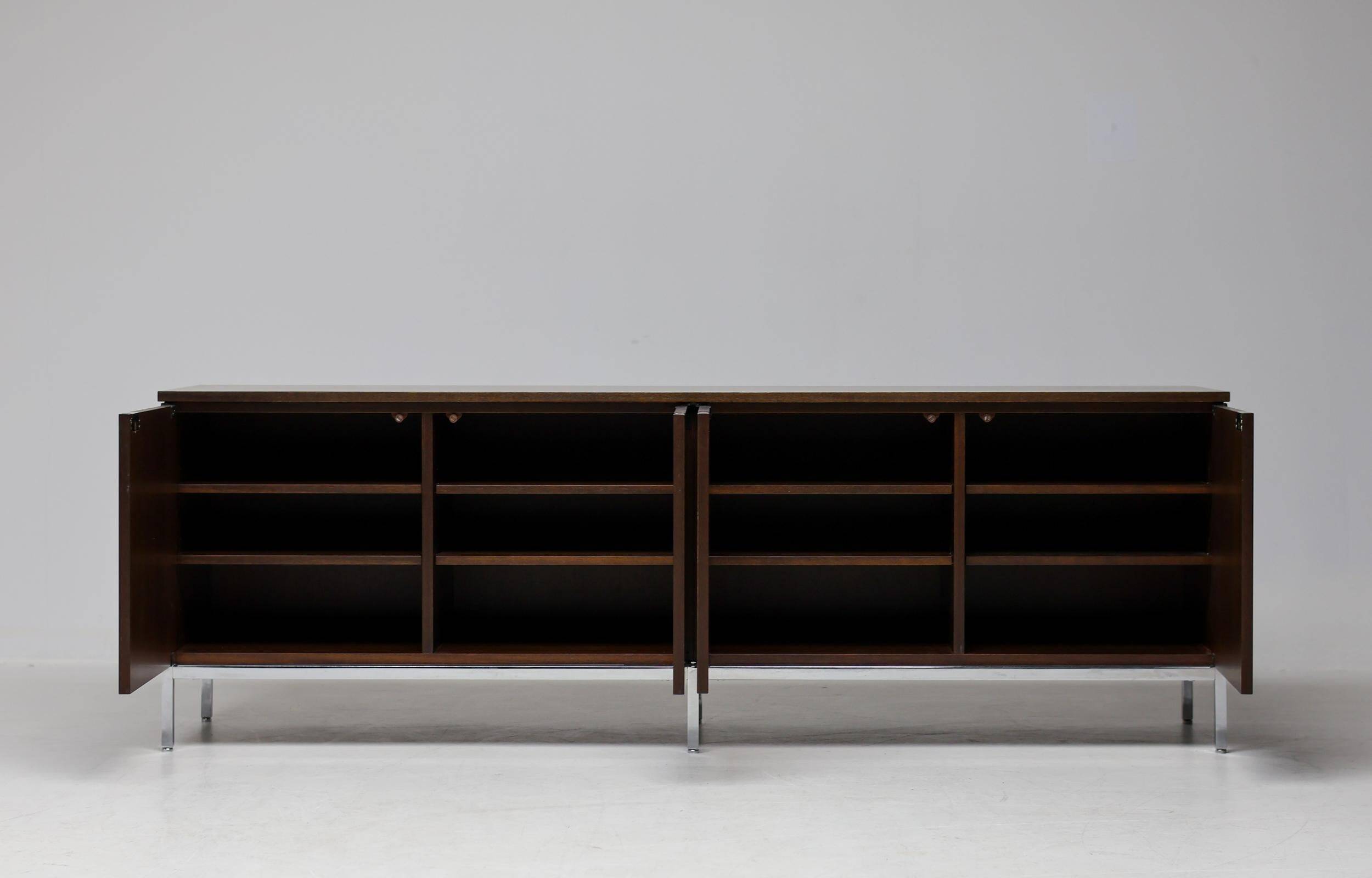 Sideboard in walnut by Florence Knoll Mid Century Modern Executive Boardroom Storage