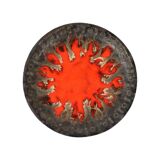 Vintage Terracotta Fruit Bowl Bowl Fat Lava Style Orange Gray 29cm