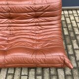 100% originele vintage Cognac lederen Togo Ligne Roset 2zit