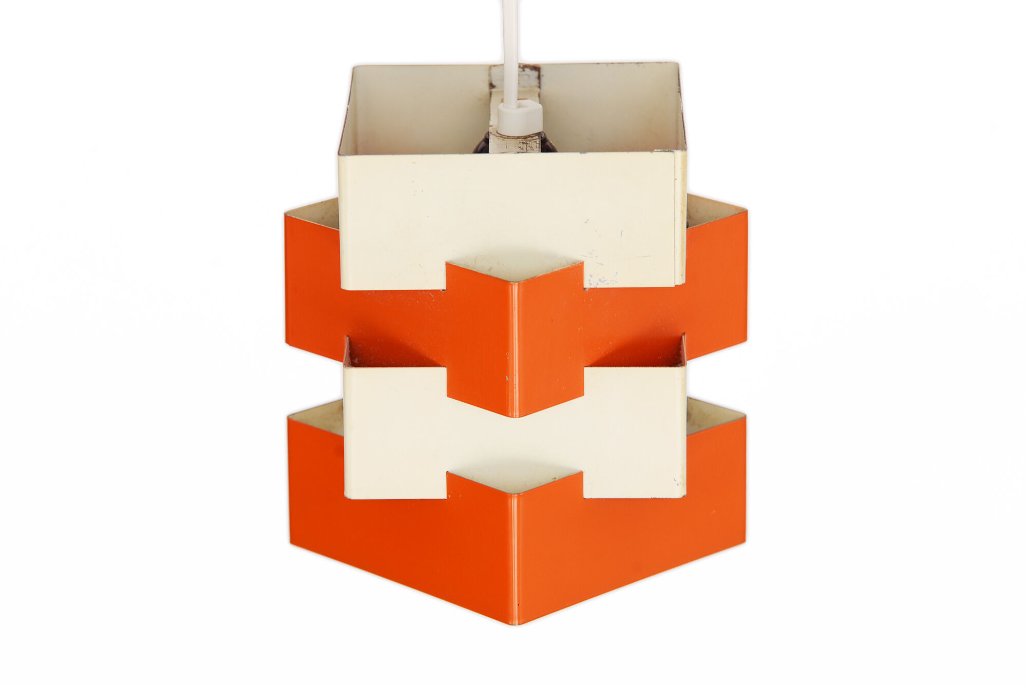 Metal pendant light "Nift" by Kronobergsbelysning. Sweden 1960s