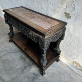 Antique 19th century Qing Dynasty hand carved console circa 1860, China.