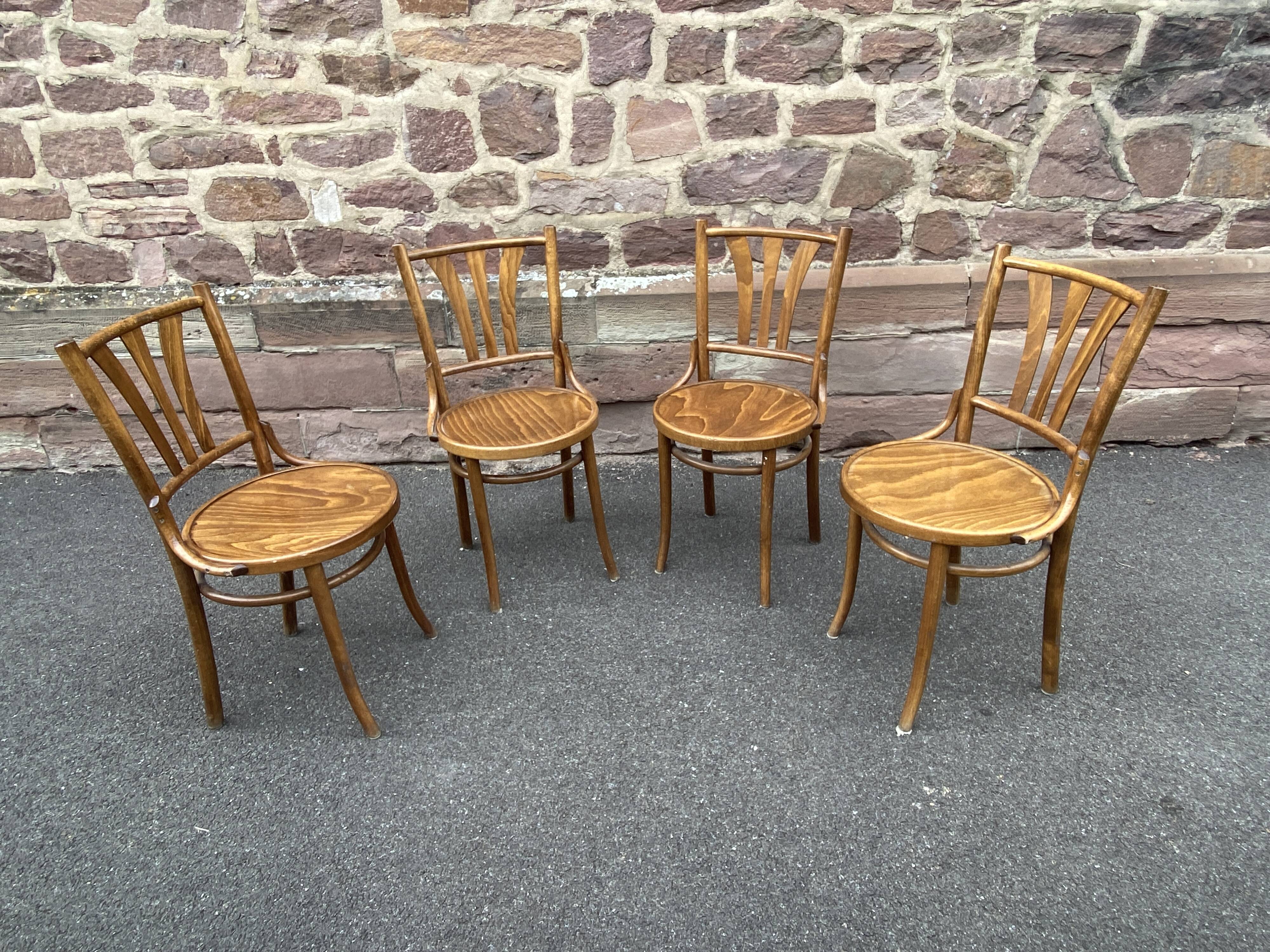 4 vintage bistro chairs