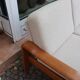 Scandinavian sofa in oak and wool from the 60s