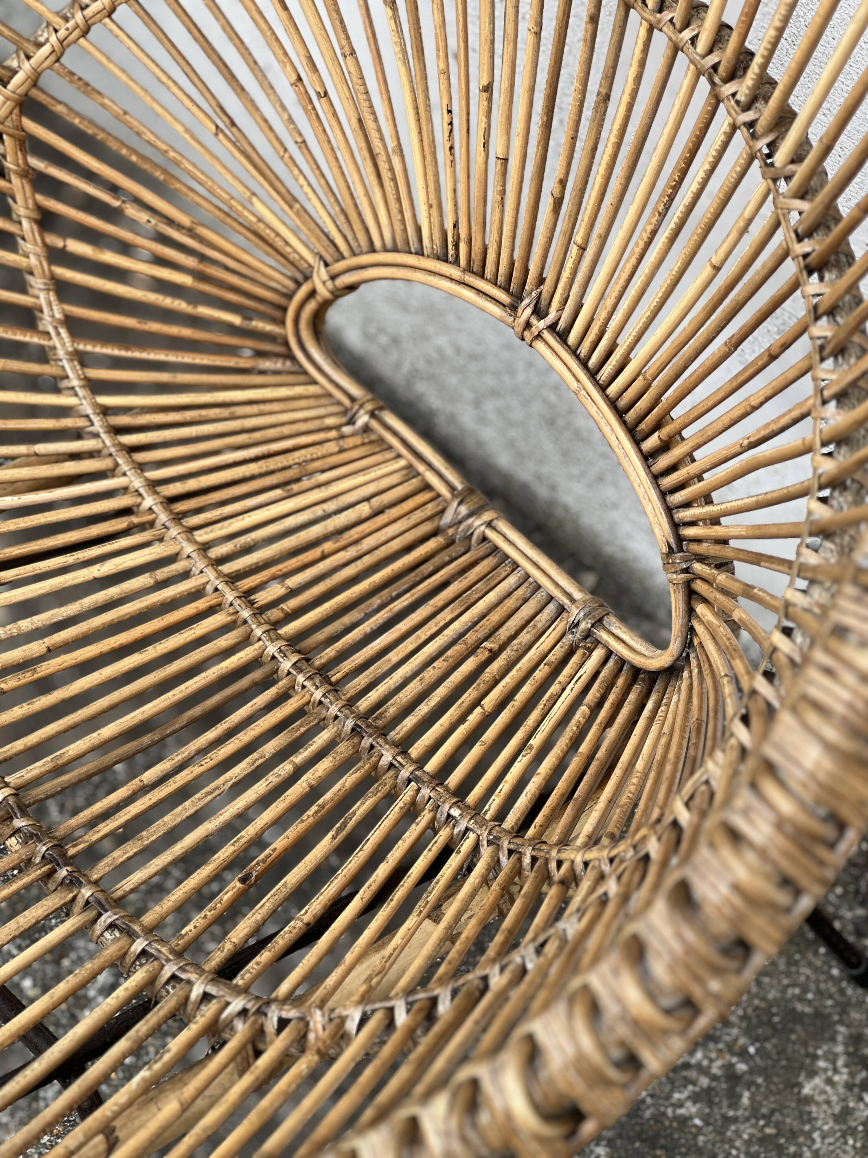 Pair of rattan armchairs