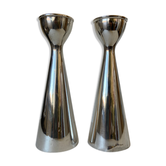 Pair of silver candlesticks