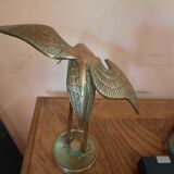 Vintage brass heron