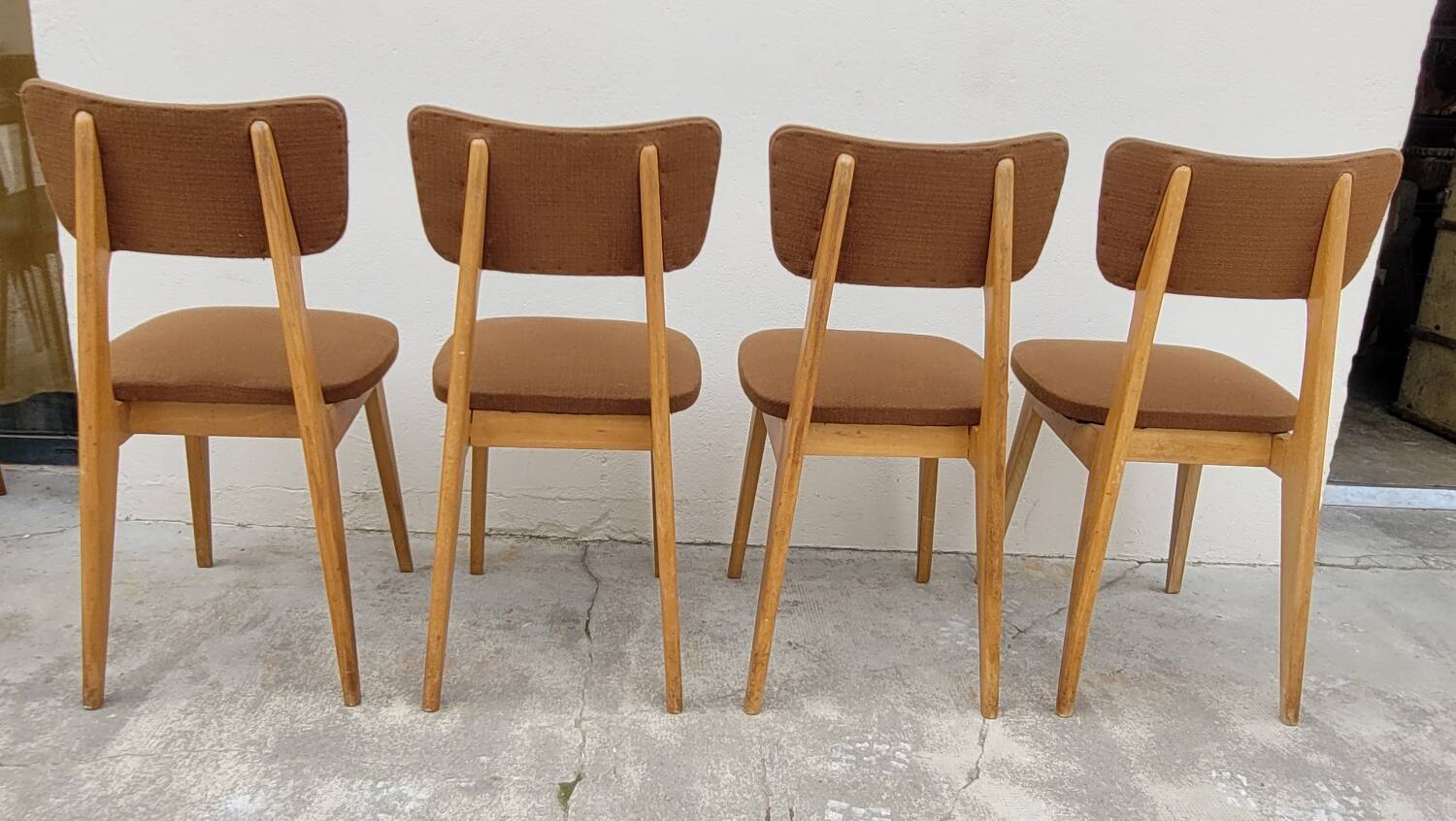 Series of 4 vintage chairs - 1950s