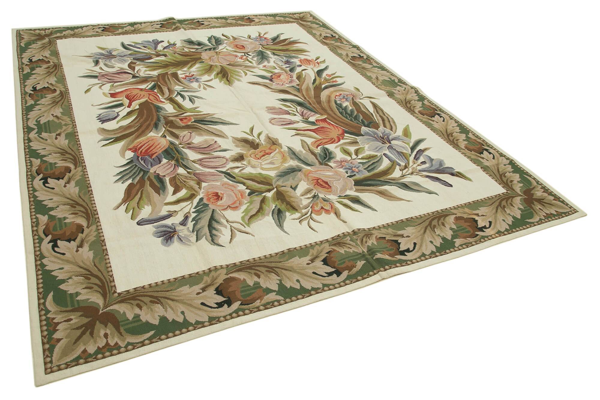 Handmade Vintage Flatweave Needlepoint Kilim 241 cm x 304 cm