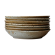 7 speckled stoneware plates