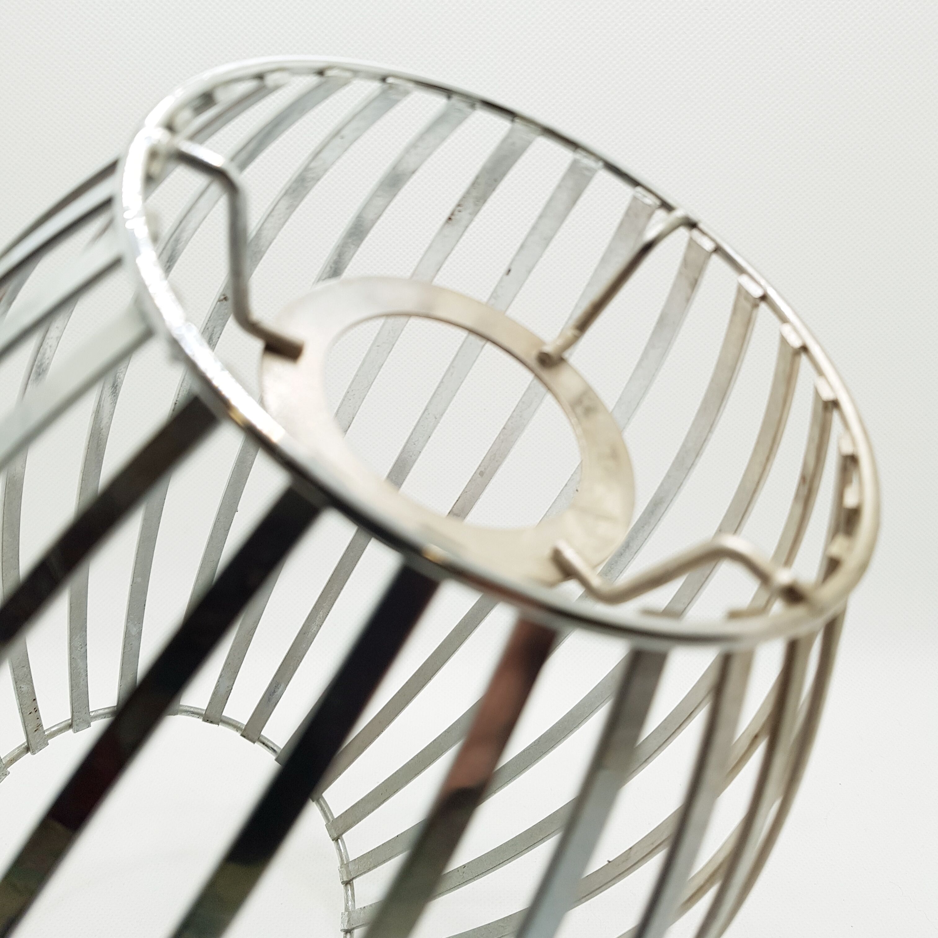 Abat-jour ovale chromé