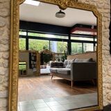 Gold Leaf Gilded Mantelpiece Mirror 152.5cm/125.5cm