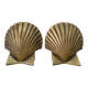 Pair of golden shell bookends