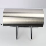 Stainless steel lamp from the 1970s in the style of François Monnet.