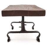 Brutalist solid elm coffee table, 1950