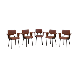 suite de 5 fauteuils de coiffeur 1950