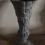 Cemetery Pedestal Vase with Pewter