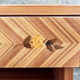 Vintage dressing table, marquetry, 50s / 60s