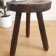 Vintage brutalist tripod stool