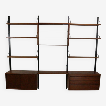 Poul Cadovius Mid- Century Modern Modular Teak Wall Unit Shelving for Cado, 1960