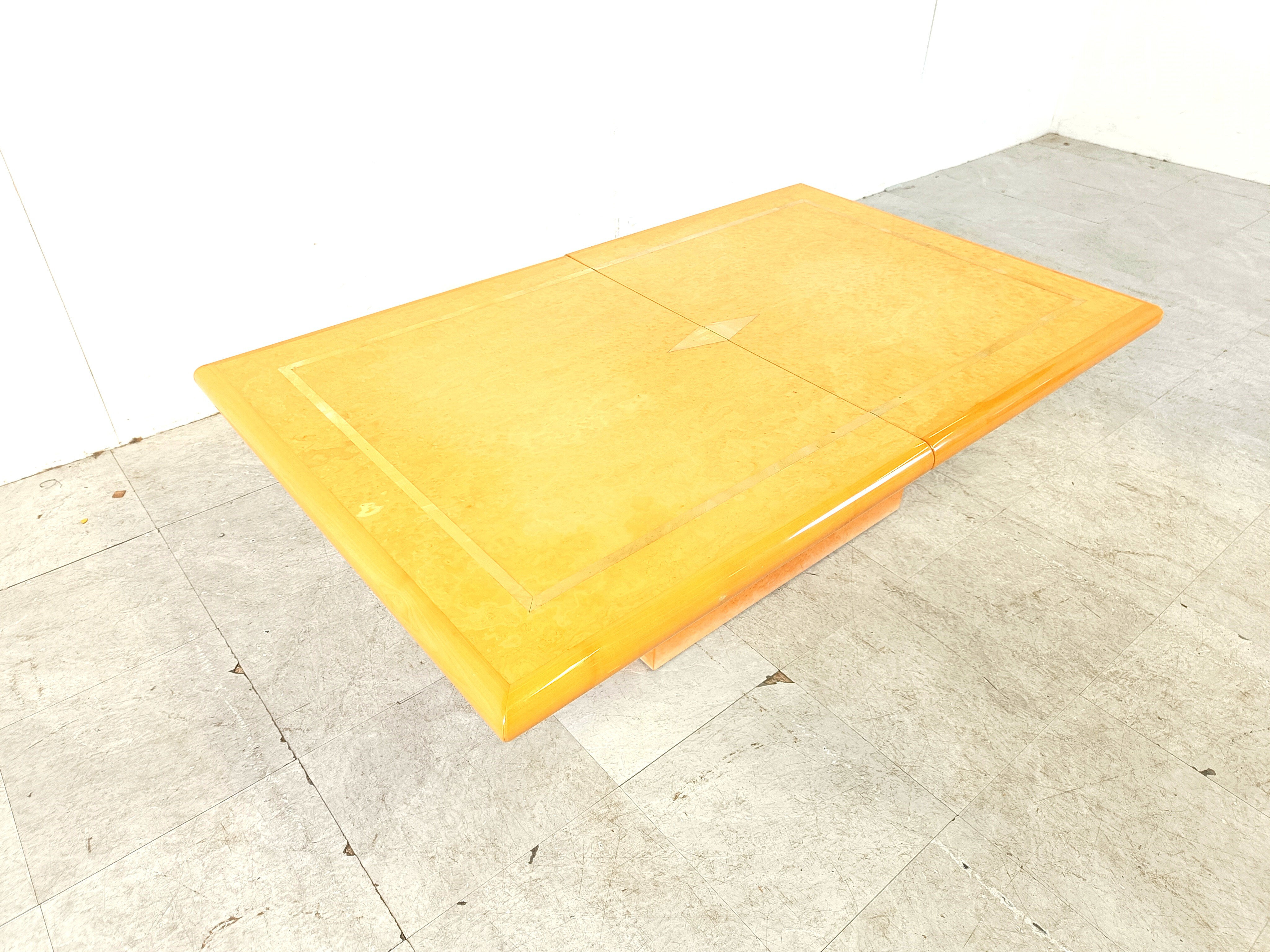 Vintage hidden bar coffee table by Eric Maville, 1970s