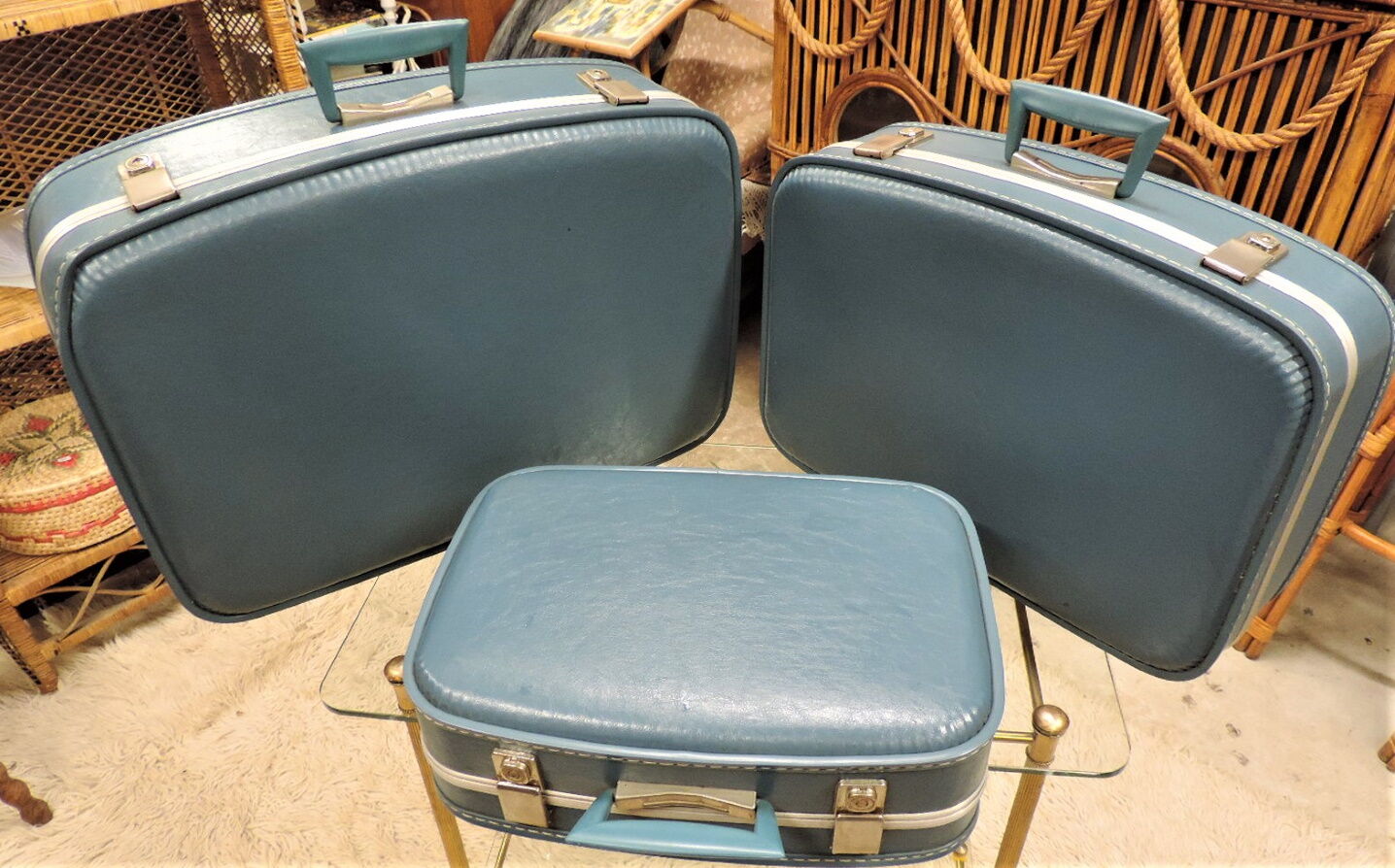 Set of three suitcases "Air France" 1960