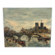 Quais de Seine et Notre Dame de Paris, huile au couteau