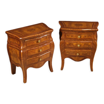 Pair of Louis XV style bedside tables from the 70s