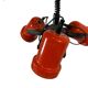 vintage orange pendant light with 3 spots
