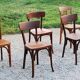 Set of 5 Stella Thonet bistro chairs from the 1950s