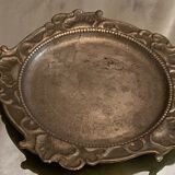 Rocaille style pewter dish