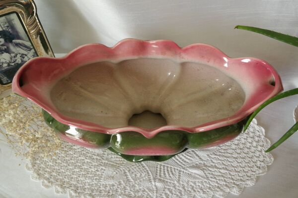 Jardinière cache pot barbotine Orchies art déco