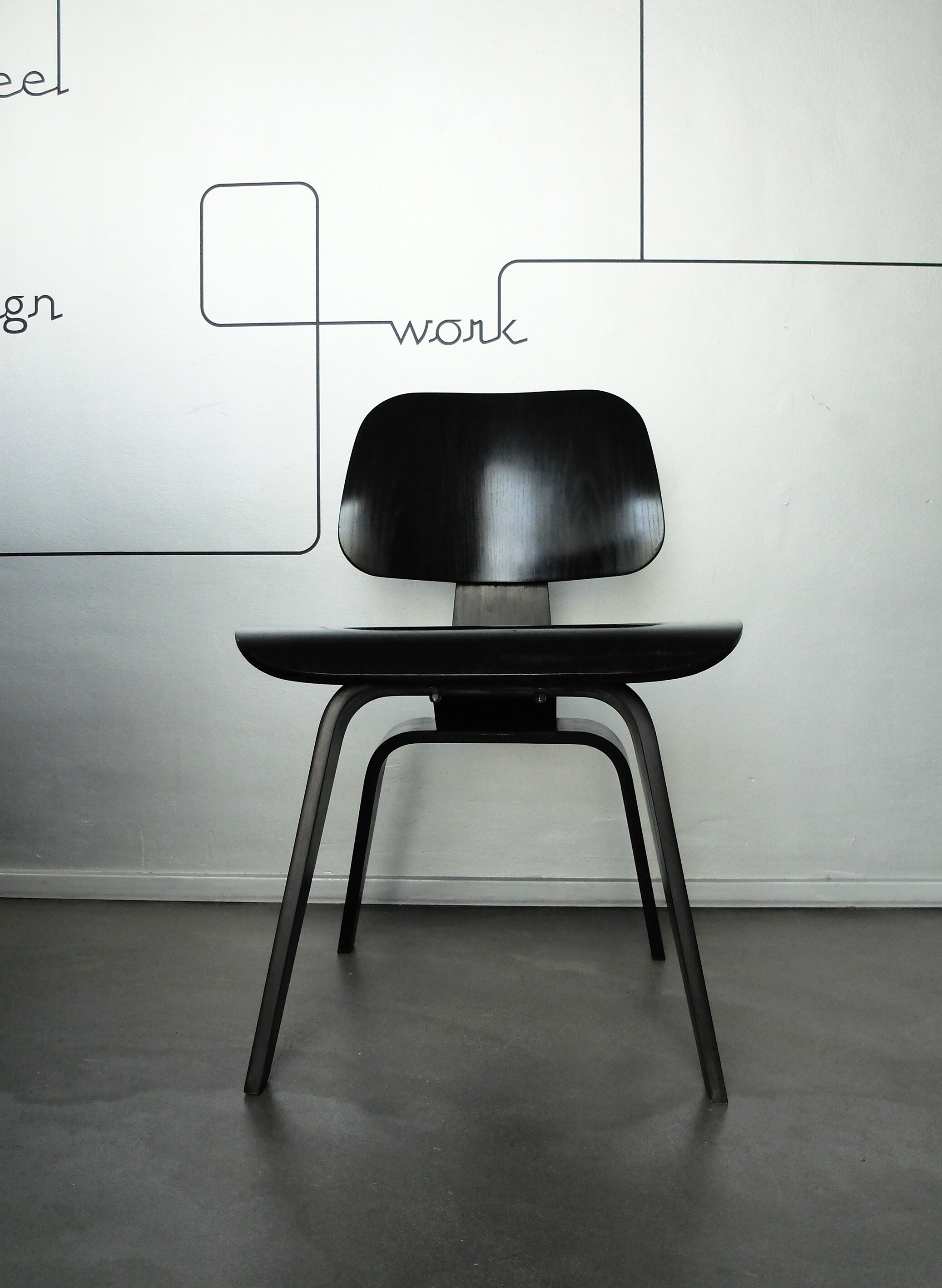 Black DCW chair by Charles & Ray Eames for Herman Miller, 1980