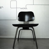 Black DCW chair by Charles & Ray Eames for Herman Miller, 1980