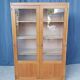 Vintage display bookcase in light oak