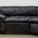 Carlo Bartoli Leather Sofa Bogo Series for Rossi di Albizzate Italy 1970s