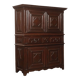 Antique baroque wardrobe in walnut, Italy, 18th century.