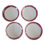 4 saucers iron earth Sarreguemines