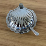 Old chrome shell butter dish